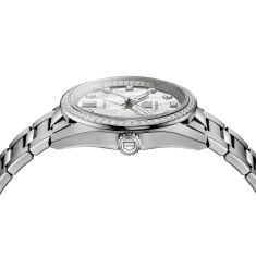 TAG Heuer CARRERA Date Automatic Diamond Mother-of-Pearl Dial Stainless Steel Watch 36mm - WBN231E.BA0001