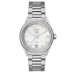 TAG Heuer CARRERA Date Automatic Diamond Mother-of-Pearl Dial Stainless Steel Watch 36mm - WBN231E.BA0001 TAG Heuer CARRERA Date Automatic Diamond Mother-of-Pearl Dial Stainless Steel Watch 36mm - WBN231E.BA0001