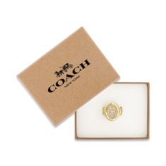 COACH Sammy Crystal Dial Gold-Tone Ring Watch 18x22.5mm - 14504745