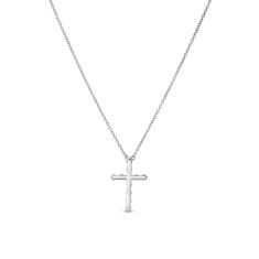 Roberto Coin 1/3ctw Diamond 18k White Gold Cross Pendant Necklace