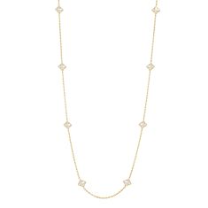 Roberto Coin Venetian Princess Carnival Mother of Pearl 18k Yellow Gold Flower Station Necklace - 36 Inches 1