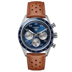 TAG Heuer CARRERA Chronograph Sport Automatic Blue Dial Brown Leather Strap Watch 42mm - CDB2111.FC8378 TAG Heuer CARRERA Chronograph Sport Automatic Blue Dial Brown Leather Strap Watch 42mm - CDB2111.FC8378