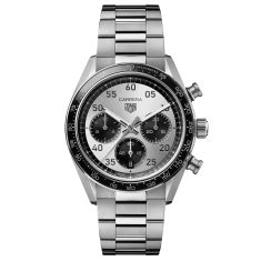 TAG Heuer CARRERA Chronograph Sport Automatic Silver-Tone Panda Dial Stainless Steel Watch 42mm - CDB2113.BA0054 TAG Heuer CARRERA Chronograph Sport Automatic Silver-Tone Panda Dial Stainless Steel Watch 42mm - CDB2113.BA0054