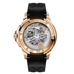 IWC Portugieser Yacht Club Perpetual Calendar 42 Black Dial Black Rubber Strap Watch 42.4mm - IW344101