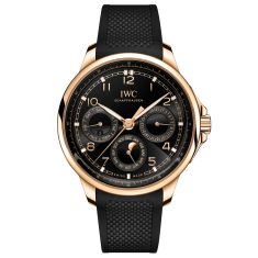 IWC Portugieser Yacht Club Perpetual Calendar 42 Black Dial Black Rubber Strap Watch 42.4mm - IW344101 IWC Portugieser Yacht Club Perpetual Calendar 42 Black Dial Black Rubber Strap Watch 42.4mm - IW344101