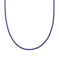 NARRATIVE Navy Blue Waxed Cord Sterling Silver Necklace 1