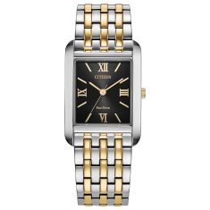 Citizen Eco-Drive Addysen Black Dial Two-Tone Stainless Steel Watch 36x26.5mm - BJ6574-59E Citizen Eco-Drive Addysen Black Dial Two-Tone Stainless Steel Watch 36x26.5mm - BJ6574-59E
