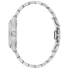 Bulova Super Seville White Magnesite Dial Stainless Steel Watch 35mm - 96A344