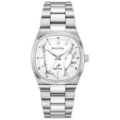Bulova Super Seville White Magnesite Dial Stainless Steel Watch 35mm - 96A344 Bulova Super Seville White Magnesite Dial Stainless Steel Watch 35mm - 96A344