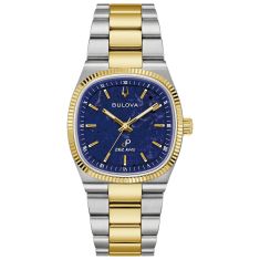Bulova Super Seville Blue Sodalite Dial Two-Tone Stainless Steel Watch 35mm - 98A337 Bulova Super Seville Blue Sodalite Dial Two-Tone Stainless Steel Watch 35mm - 98A337