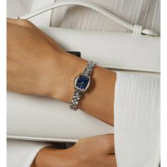 Bulova Goddess of Time Jackie Blue Dial Stainless Steel Watch 18mm - 96L361