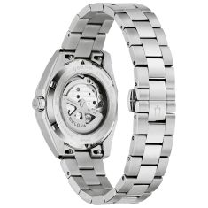 Bulova Surveyor Automatic White Dial Stainless Steel Watch 39mm - 96A345