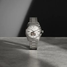 Bulova Surveyor Automatic White Dial Stainless Steel Watch 39mm - 96A345