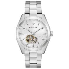 Bulova Surveyor Automatic White Dial Stainless Steel Watch 39mm - 96A345 Bulova Surveyor Automatic White Dial Stainless Steel Watch 39mm - 96A345