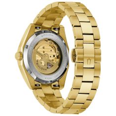 Bulova Surveyor Automatic Blue Dial Gold-Tone Stainless Steel Watch 39mm - 97A203