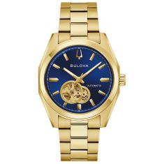 Bulova Surveyor Automatic Blue Dial Gold-Tone Stainless Steel Watch 39mm - 97A203 Bulova Surveyor Automatic Blue Dial Gold-Tone Stainless Steel Watch 39mm - 97A203