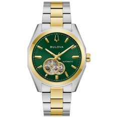 Bulova Surveyor Automatic Green Dial Two-Tone Stainless Steel