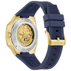 Bulova Marc Anthony Surveyor Automatic Blue Dial Rubber Strap Watch 40.5mm - 97A205