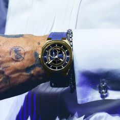 Bulova Marc Anthony Surveyor Automatic Blue Dial Rubber Strap Watch 40.5mm - 97A205