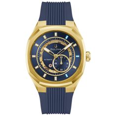 Bulova Marc Anthony Surveyor Automatic Blue Dial Rubber Strap Watch 40.5mm - 97A205 Bulova Marc Anthony Surveyor Automatic Blue Dial Rubber Strap Watch 40.5mm - 97A205