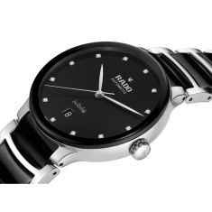 Rado Centrix Automatic Diamonds Black Dial Stainless Steel and Ceramic Watch 39.5mm - R30018742