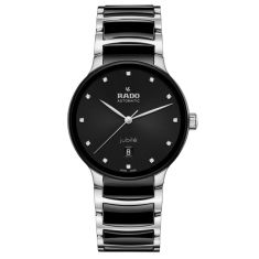 Rado Centrix Automatic Diamonds Black Dial Stainless Steel and Ceramic Watch 39.5mm - R30018742 Rado Centrix Automatic Diamonds Black Dial Stainless Steel and Ceramic Watch 39.5mm - R30018742
