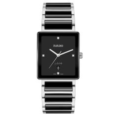Rado Integral Black Diamond Dial Stainless Steel and Black Ceramic Link Bracelet Watch 31.5mm - R20255712 Rado Integral Black Diamond Dial Stainless Steel and Black Ceramic Link Bracelet Watch 31.5mm - R20255712