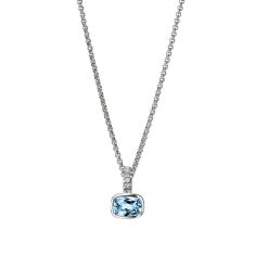 John Hardy Heishi Gem Swiss Blue Topaz Sterling Silver Pendant Necklace 1
