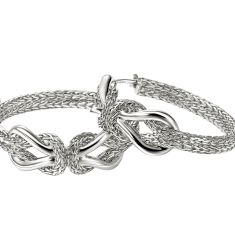John Hardy Infinite Love Knot Sterling Silver Hoop Earrings