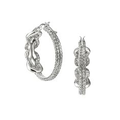 John Hardy Infinite Love Knot Sterling Silver Hoop Earrings