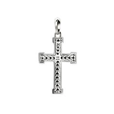John Hardy Essential Two-Tone Sterling Silver and 14k Yellow Gold Cross Pendant