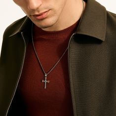 John Hardy Essential Two-Tone Sterling Silver and 14k Yellow Gold Cross Pendant