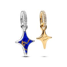 Pandora Splitable Stars Double Two-Tone Dangle Charm 1