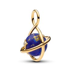 Pandora Spinning Celestial Blue Planet Gold-Plated Dangle Charm 1