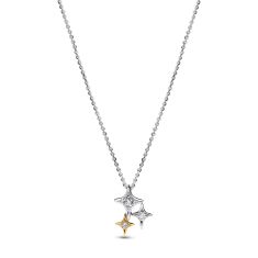 Pandora Triple Star Two-Tone Pendant Necklace 1