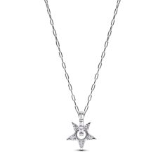 Pandora Sparkling Stella Openwork Pendant Necklace 1