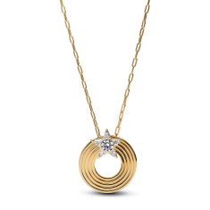 Pandora Sparkling Shooting Star Gold-Plated Pendant Necklace 1