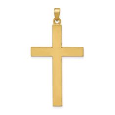 Men's 24k Yellow Gold Latin Cross Pendant