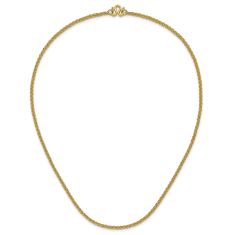 24k Yellow Gold 2.5mm Wheat Chain Necklace 1