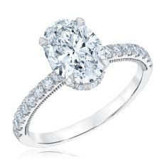 2 1/2ctw Oval Lab Grown Diamond White Gold Engagement Ring - Chemistry