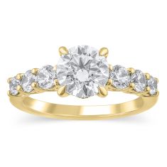 2 1/4ctw Round Diamond Yellow Gold Engagement Ring - Glow Collection