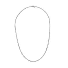 2 7/8ctw Round Diamond White Gold Tennis Necklace | 20 Inches