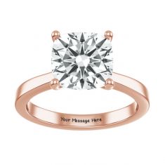 2ct Cushion Diamond Solitaire Rose Gold Engagement Ring | Custom Made