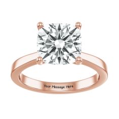 2ct Cushion Diamond Solitaire Rose Gold Engagement Ring | Custom Made