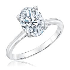 2ct Oval Lab Grown Diamond Solitaire Engagement Ring