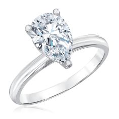 2ct Pear Lab Grown Diamond Solitaire Engagement Ring