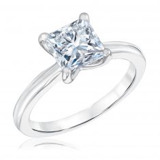 2ct Princess Lab Grown Diamond White Gold Solitaire Engagement Ring