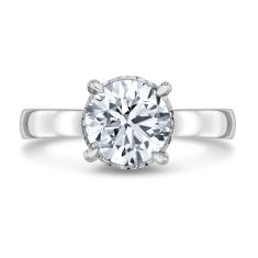 2ct Round Lab Grown Diamond White Gold Solitaire Engagement Ring