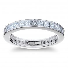 2ctw Princess Diamond Platinum Eternity Wedding Band | Size 7
