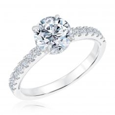 2ctw Round Lab Grown Diamond Hidden Halo Engagement Ring | Chemistry